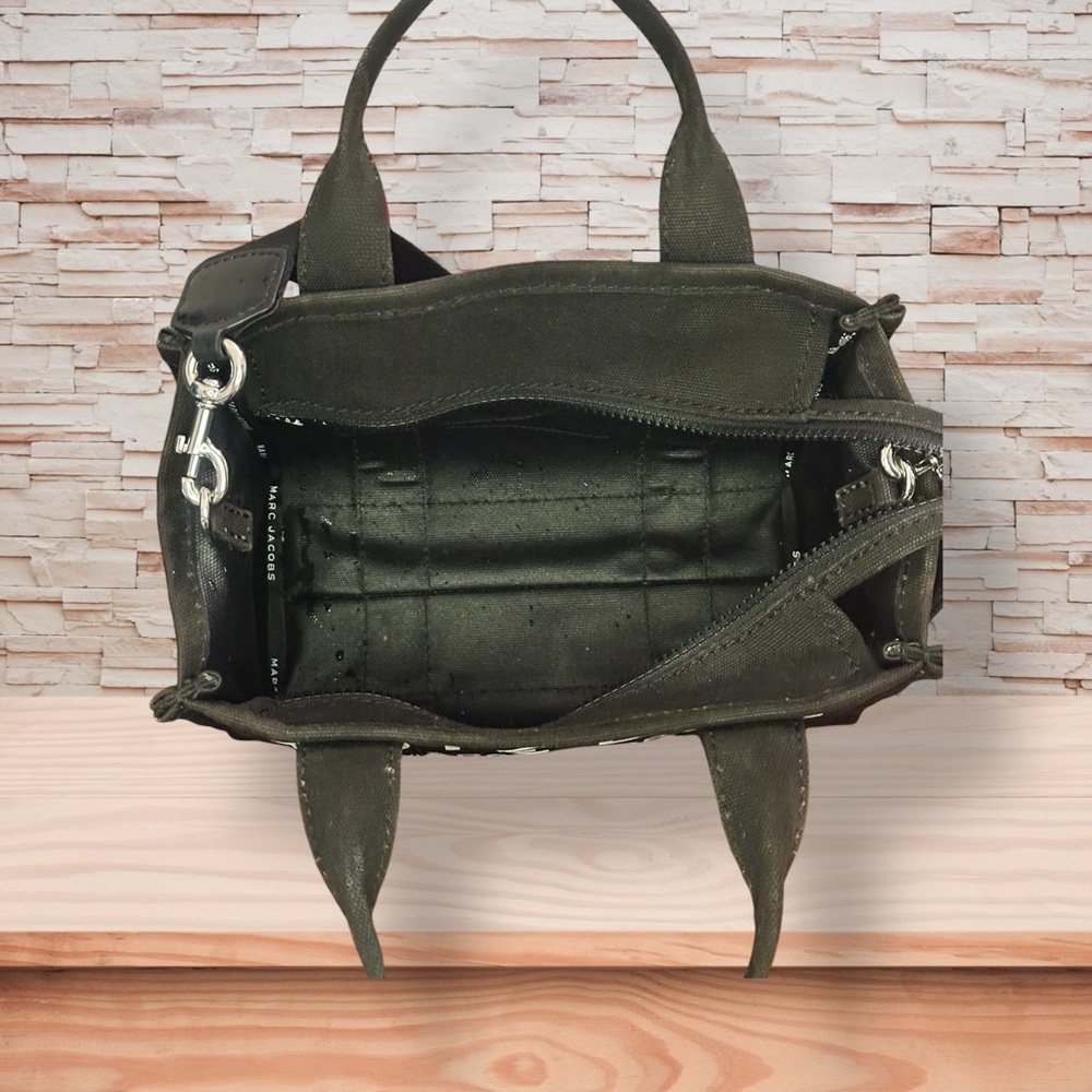 Marc Jacobs Black Canvas 'The Tote Bag' Mini Tote - Picture 4 of 4